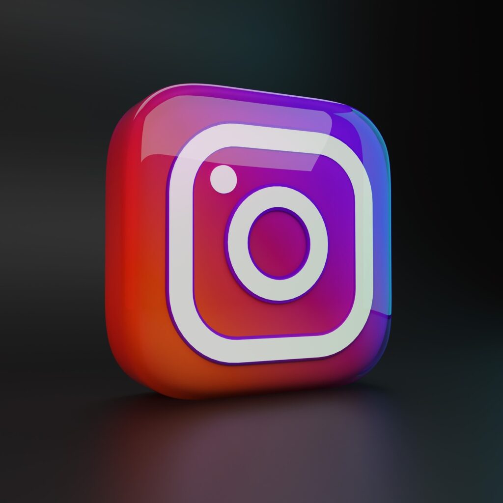 Das Instagram Symbol als dekoratives Element. Instagram Schulung